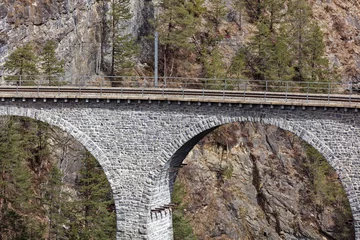 Foto op Plexiglas Landwasserviaduct Detail views of Landwasser Viaduct