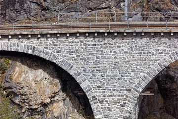 Photo sur Plexiglas Viaduc de Landwasser Detail views of Landwasser Viaduct