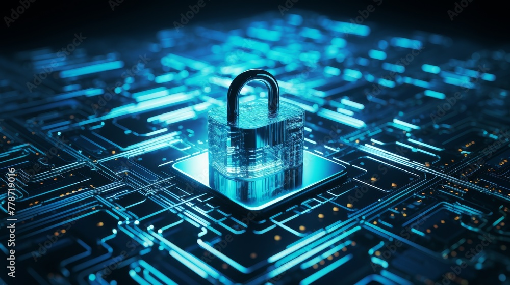 Poster strengthening security measures protects infrastructure from cyber threats and unauthorized access