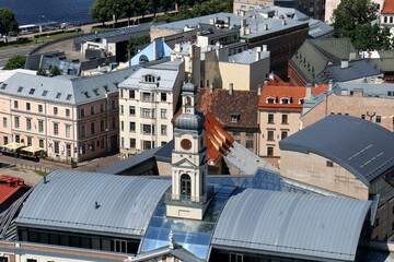 25 07 2023 Riga Latvia. Riga, the capital of Latvia, is located on the banks of the Daugava River...