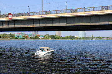 25 07 2023 Riga Latvia. Riga, the capital of Latvia, is located on the banks of the Daugava River...