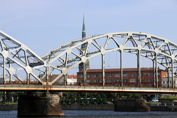 25 07 2023 Riga Latvia. Riga, the capital of Latvia, is located on the banks of the Daugava River...