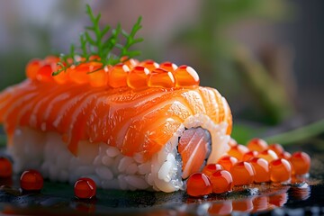 sushi with salmon