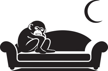 Snooze Space Serenity Zen Ape Sleep Design Cozy Comfort Cove Dreamy Primate Nap Emblem