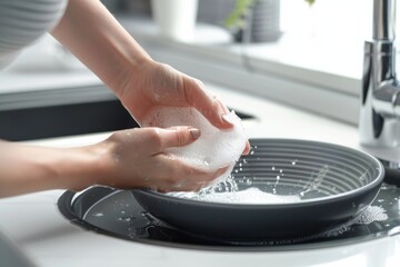 Sparkling Clean: Mastering the Dish Washing Routine - obrazy, fototapety, plakaty