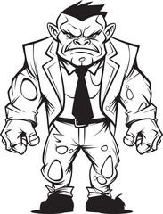 Stylish Orc Magnate Professional Suit Icon Corporate Conqueror Crest Full Body Suit Emblem