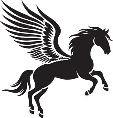 Celestial Canter Pegasus Horse Logo Vector Ethereal Equine Elegance Pegasus Emblem Design Icon