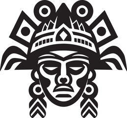 Teotihuacan Icon Pre Hispanic Emblem Design Toltec Heritage Pre Hispanic Vector Logo Icon
