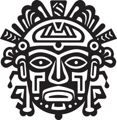 Caral Civilization Mark Pre Hispanic Vector Logo Emblem Moche Tradition Symbol Pre Hispanic Icon Design