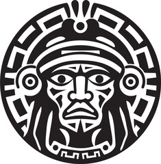 Huari Culture Crest Pre Hispanic Vector Logo Symbol Nazca Legacy Insignia Pre Hispanic Icon Emblem Design