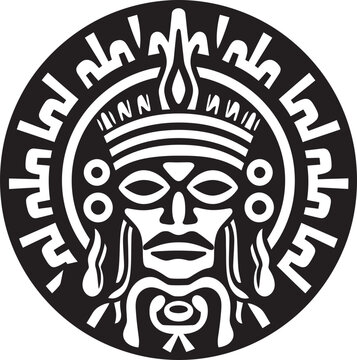 Nazca Legacy Insignia Pre Hispanic Icon Design Emblem Mixtec Heritage Symbol Pre Hispanic Vector Logo Icon