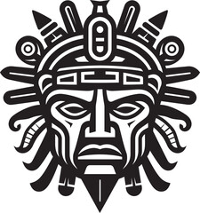 Teotihuacan Legacy Insignia Pre Hispanic Icon Vector Design Toltec Heritage Symbol Pre Hispanic Vector Logo Emblem