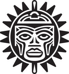 Taino Legacy Crest Pre Hispanic Icon Emblem Design Caral Civilization Icon Pre Hispanic Vector Logo Symbol