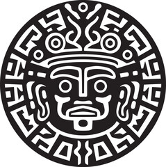 Taino Legacy Crest Pre Hispanic Logo Design Caral Civilization Insignia Pre Hispanic Icon Vector