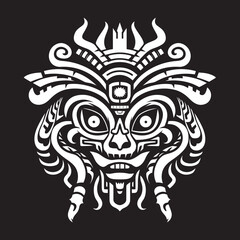 Aztec Culture Representation Quetzalcoatl Icon Emblem Revered Deity Emblem Quetzalcoatl Symbol Vector Logo