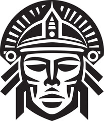 Taino Legacy Crest Pre Hispanic Logo Design Caral Civilization Insignia Pre Hispanic Icon Vector