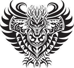 Ethereal Serpent Emblem Quetzalcoatl Iconic Symbol Legendary Quetzalcoatl Mark Symbolic Design Vector