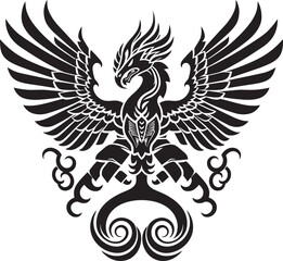 Mythical Feathered Being Quetzalcoatl Vector Emblem Ethereal Serpent Emblem Quetzalcoatl Iconic Symbol