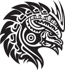 Quetzalcoatl Icon Mythical Deity Emblem Vector Quetzalcoatl Logo Design Serpent Deity Icon