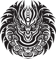 Mesoamerican Mythology Mark Quetzalcoatl Symbol Vector Emblem Quetzalcoatls Majesty Symbolic Vector Logo Design