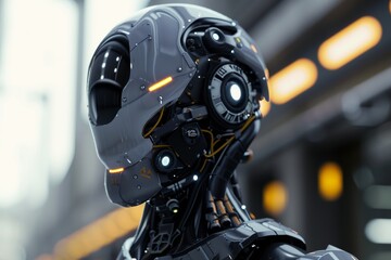 Cyber Sentinel: The Sci-Fi Robot Guardian