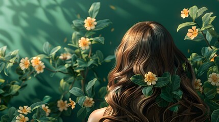Naklejka premium Targeted Treatment Concept: Revitalizing Hair and Scalp Care Solution