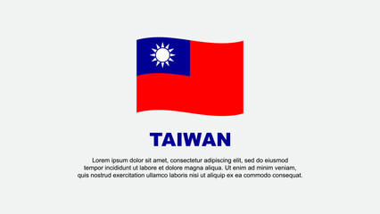 Taiwan Flag Abstract Background Design Template. Taiwan Independence Day Banner Social Media Vector Illustration. Taiwan Background
