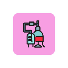 Icon of alcohol factory. Winery, brewery, craft. Bar and drinks concept. Can be used for topics like pub, beerhouse, restaurant.