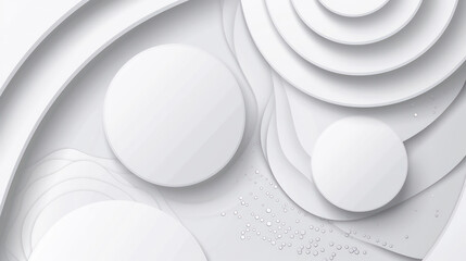 A white background with circles and ovals
