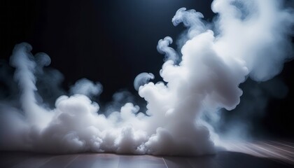 A Cloud of Smoke on a Black Background
