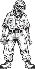 Pants of Peril Scary Zombie Cargo Pants Design Eerie Ensemble Zombie in Cargo Pants Icon