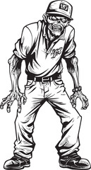 Undead Uniform Scary Zombie Cargo Pants Emblem Fearful Fabric Cargo Pants Zombie Icon Design