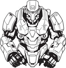 Macha Warrior Legacy Futuristic Emblem in Space Techno Ronin Vanguard Sci Fi Mech Warrior Logo