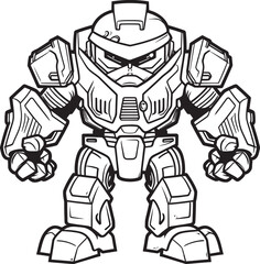 Mech Knight Futuristic Warrior Emblem Techno Ronin Macha Warrior Vector Logo Design