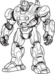 Cybernetic Guardian Valor Macha Warrior Vector Icon Mech Vanguard Odyssey Futuristic Warrior Emblem