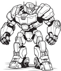 Techno Ronin Futuristic Macha Warrior Emblem Cybernetic Guardian Vector Logo with Sci Fi Warrior