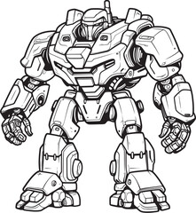 Techno Ronin Vector Logo with Macha Warrior Mech Sentinel Sci Fi Macha Warrior Emblem