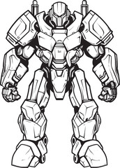 Macha Warrior Chronicles Sci Fi Vector Logo Design Techno Ronin Revolt Mech Warrior Icon in Space