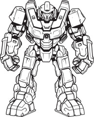 Mech Crusader Sci Fi Macha Warrior Emblem Cybernetic Avenger Macha Warrior Vector Logo Design