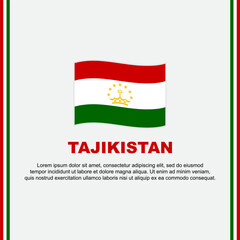Tajikistan Flag Background Design Template. Tajikistan Independence Day Banner Social Media Post. Tajikistan Cartoon