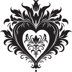 Sacred Heart Serenity Emblematic Vector Logo Divine Love Crest Sacred Heart Icon in Vector