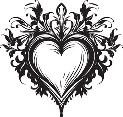 Angelic Devotion Vector Logo with Sacred Heart Radiant Reverence Sacred Heart Emblem Icon