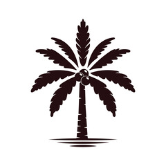 Simple Minimalist Palm Oil, Palm Date or Coconut Illustration