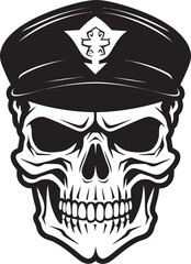 Skull Commando Beret Army Ranger Insignia Vector Design Tactical Skull Beret Combat Unit Logo Icon