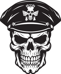 Skull Battalion Icon Military Special Forces Emblem Commando Skull Brigade Tactical Beret Design