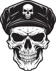 Skull Battalion Beret Military Division Emblem Logo Special Operations Skull Beret Army Insignia Vector Design