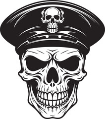 Tactical Skull Division Army Emblem Design Elite Beret Skull Special Forces Logo Icon