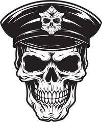 Special Ops Beret Emblem Tactical Skull Icon Covert Skull Battalion Army Beret Design