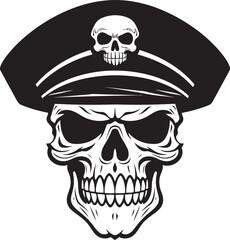 Covert Skull Battalion Army Beret Design Stealth Skull Brigade Military Insignia Vector