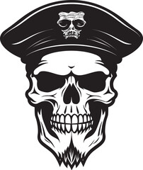 Tactical Skull Brigade Military Vector Logo Elite Beret Skull Special Forces Insignia Icon